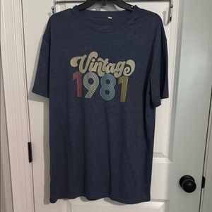 Retro Graphic T-Shirt with Vintage 1981 Design